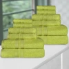Superior Ultra Collection | 100% Cotton 12-pc. Quick Dry Solid Bath Towel Set In Green