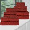 Superior Ultra Collection | 100% Cotton 12-pc. Quick Dry Solid Bath Towel Set In Red