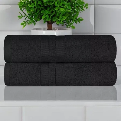 Superior Ultra Collection | 100% Cotton 2-pc. Quick Dry Bath Towel In Black
