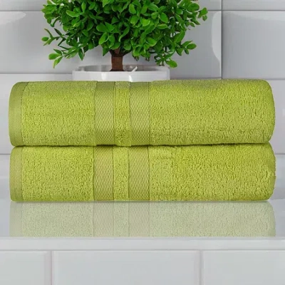 Superior Ultra Collection | 100% Cotton 2-pc. Quick Dry Bath Towel In Green