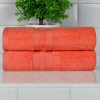 Superior Ultra Collection | 100% Cotton 2-pc. Quick Dry Bath Towel In Orange