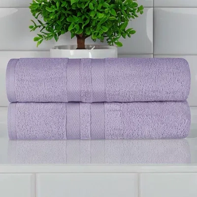 Superior Ultra Collection | 100% Cotton 2-pc. Quick Dry Bath Towel In Purple