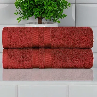 Superior Ultra Collection | 100% Cotton 2-pc. Quick Dry Bath Towel In Red