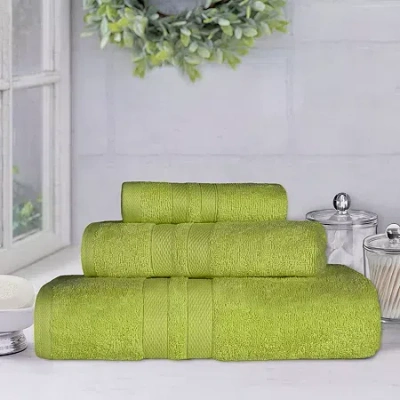 Superior Ultra Collection | 100% Cotton 3-pc. Quick Dry Solid Bath Towel Set In Green