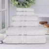 Superior Ultra Collection | 100% Cotton 6-pc. Quick Dry Solid Bath Towel Set In Silver