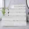 Superior Ultra Collection | 100% Cotton 8-pc. Quick Dry Solid Bath Towel Set In Silver