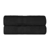 Superior Ultra Soft 2-pc Cotton Bath Sheet Set 2-pc. Bath Sheet In Black