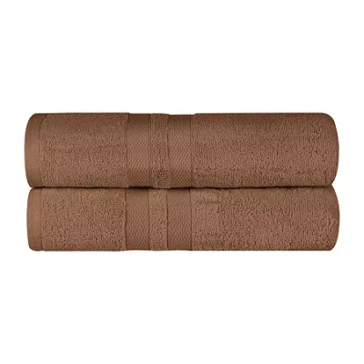 Superior Ultra Soft 2-pc Cotton Bath Sheet Set 2-pc. Bath Sheet In Brown