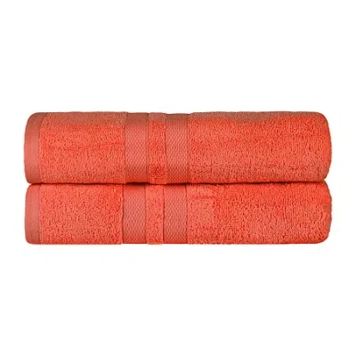 Superior Ultra Soft 2-pc Cotton Bath Sheet Set 2-pc. Bath Sheet In Red