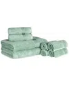Superior Ultra Soft Assorted 8pc Absorbent Towel Set In Sage