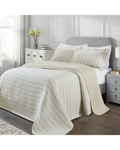 Superior Valencia Reversible Medium Weight Matelasse Bedspread Set In Neutral