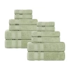 Superior Venice Collection | 100% Cotton 12-pc. Quick Dry Solid Bath Towel Set In Green