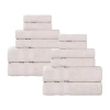 Superior Venice Collection | 100% Cotton 12-pc. Quick Dry Solid Bath Towel Set In Silver