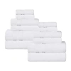 Superior Venice Collection | 100% Cotton 12-pc. Quick Dry Solid Bath Towel Set In White