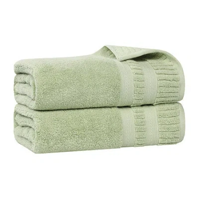 Superior Venice Collection | 100% Cotton 2-pc. Bath Sheet In Green