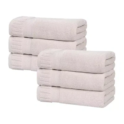 Superior Venice Collection | 100% Cotton 6-pc. Hand Towel In Silver
