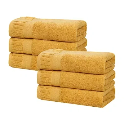 Superior Venice Collection | 100% Cotton 6-pc. Hand Towel In Yellow