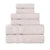 Superior Venice Collection | 100% Cotton 6-pc. Quick Dry Solid Bath Towel Set In Silver