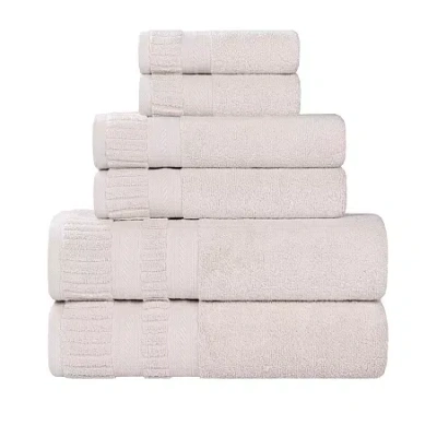 Superior Venice Collection | 100% Cotton 6-pc. Quick Dry Solid Bath Towel Set In Silver