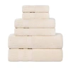 Superior Venice Collection | 100% Cotton 6-pc. Quick Dry Solid Bath Towel Set In White