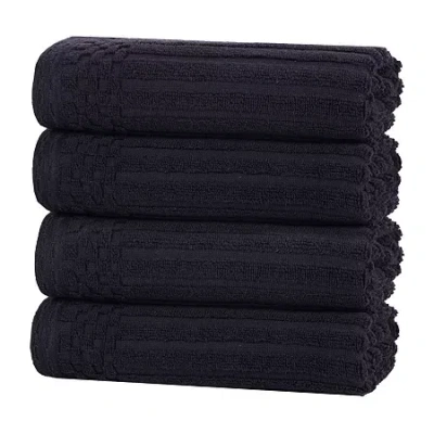 Superior Venice Collection | 6-pc. Solid Hand Towel In Black