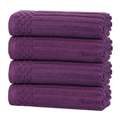 Superior Venice Collection | 6-pc. Solid Hand Towel In Purple