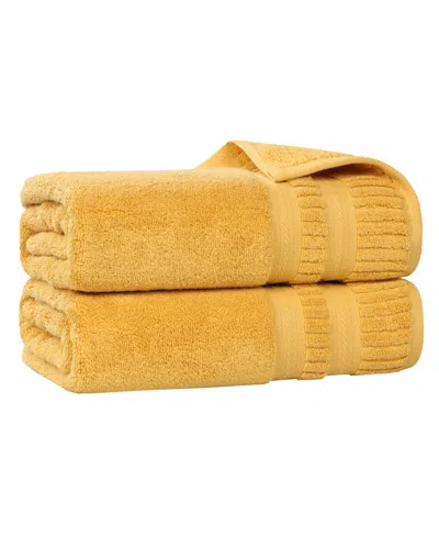 Superior Venice Cotton 2-piece Bath Sheets Set In Gold
