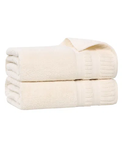 Superior Venice Cotton 2-piece Bath Sheets Set In Ivory