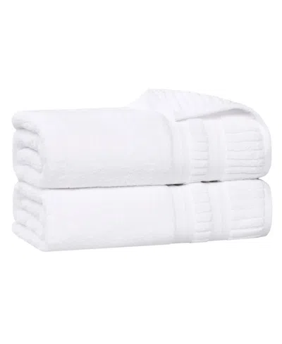 Superior Venice Cotton 2-piece Bath Sheets Set In White
