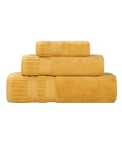 Superior Venice Cotton 3-piece Towel Set In Yellow
