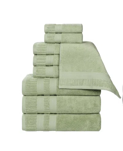 Superior Venice Cotton 9-piece Towel Set In Green