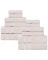 Superior Venice Zero Twist Cotton Medium Weight Soft Absorbent 12pc Towel Set