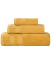 Superior Venice Zero Twist Cotton Medium Weight Soft Absorbent 3pc Towel Set