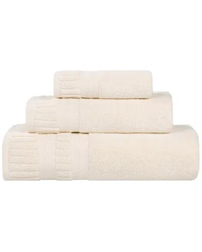 Superior Venice Zero Twist Cotton Medium Weight Soft Absorbent 3pc Towel Set