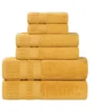 Superior Venice Zero Twist Cotton Medium Weight Soft Absorbent 6pc Towel Set