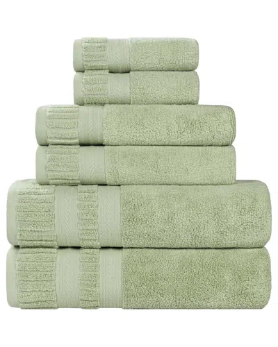 SUPERIOR SUPERIOR VENICE ZERO TWIST COTTON MEDIUM WEIGHT SOFT ABSORBENT 6PC TOWEL SET