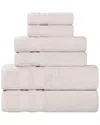 Superior Venice Zero Twist Cotton Medium Weight Soft Absorbent 6pc Towel Set