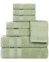 Superior Venice Zero Twist Cotton Medium Weight Soft Absorbent 8pc Towel Set