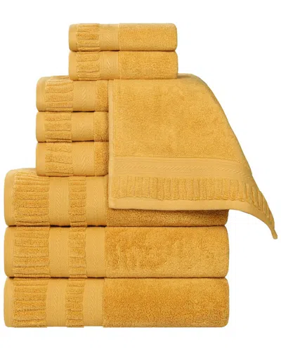Superior Venice Zero Twist Cotton Medium Weight Soft Absorbent 9pc Towel Set