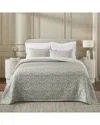 Superior Vineyard Blend Matelasse Woven Coverlet In Green