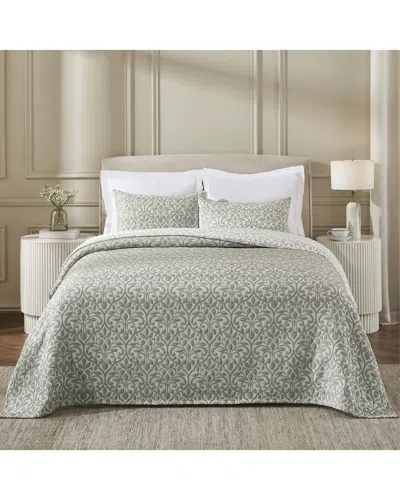 Superior Vineyard Blend Matelasse Woven Coverlet In Green