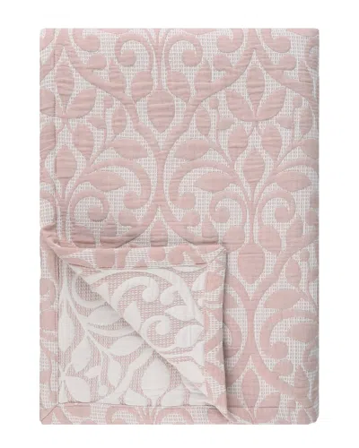Superior Vineyard Blend Matelasse Woven Throw In Pink