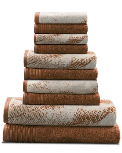 Superior Weaver's Touch Marble Effect 10pc Cotton Towel Set
