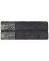 Superior Wisteria 2pc Super Absorbent Towel Set In Grey