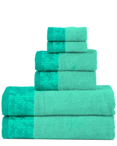 Superior Wisteria 6pc Super Absorbent Cotton Towel Set In Multi