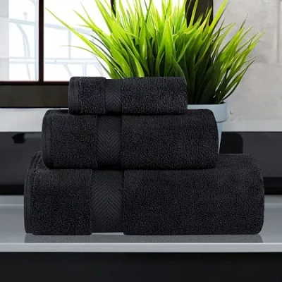 Superior Zero Twist Cotton Chevron 3-pc. Quick Dry Bath Towel Set In Multi