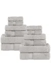 SUPERIOR SUPERIOR ZERO TWIST COTTON ELEGANT CHEVRON SOFT ABSORBENT 12PC ASSORTED TOWEL SET