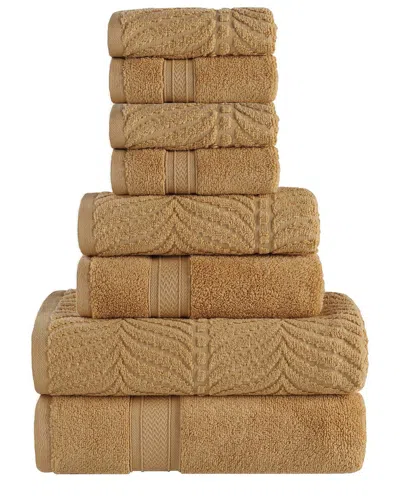 Superior Zero Twist Cotton Elegant Chevron Soft Absorbent 6pc Assorted Towel Set