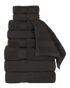 Superior Zero Twist Cotton Elegant Chevron Soft Absorbent 9pc Assorted Towel Set