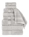 Superior Zero Twist Cotton Elegant Chevron Soft Absorbent 9pc Assorted Towel Set